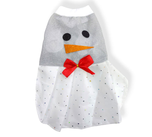 Traje navideño de mono de nieve hembra