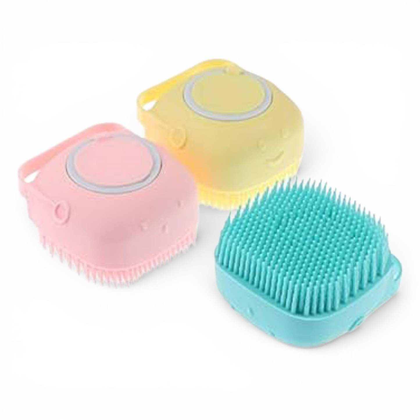 Cepillo de baño y dispensador de shampoo