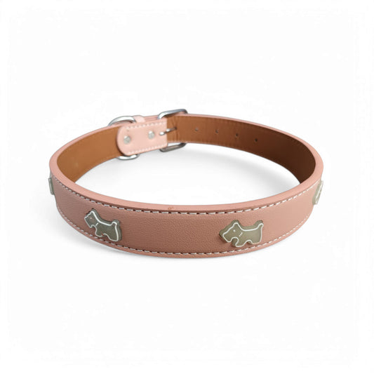 Collar eco cuero flúor