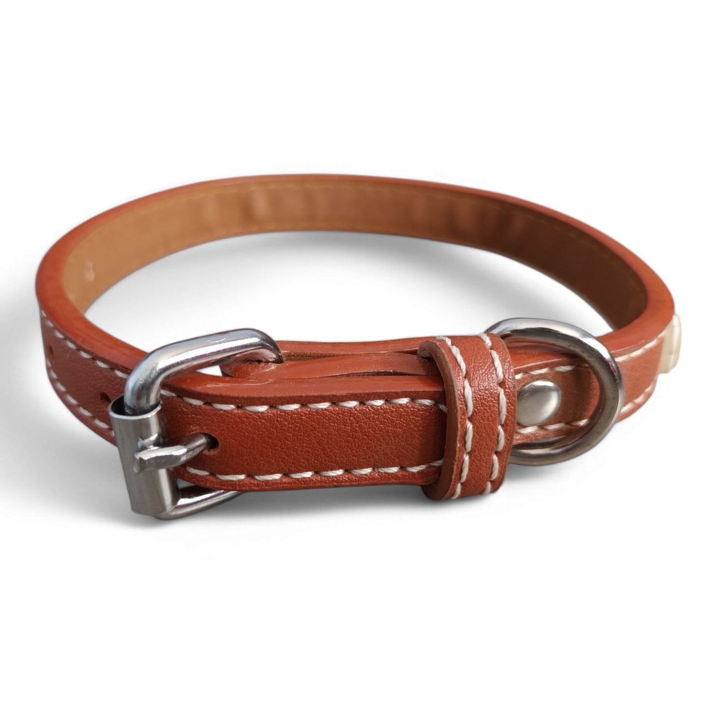 Collar ecocuero flúor
