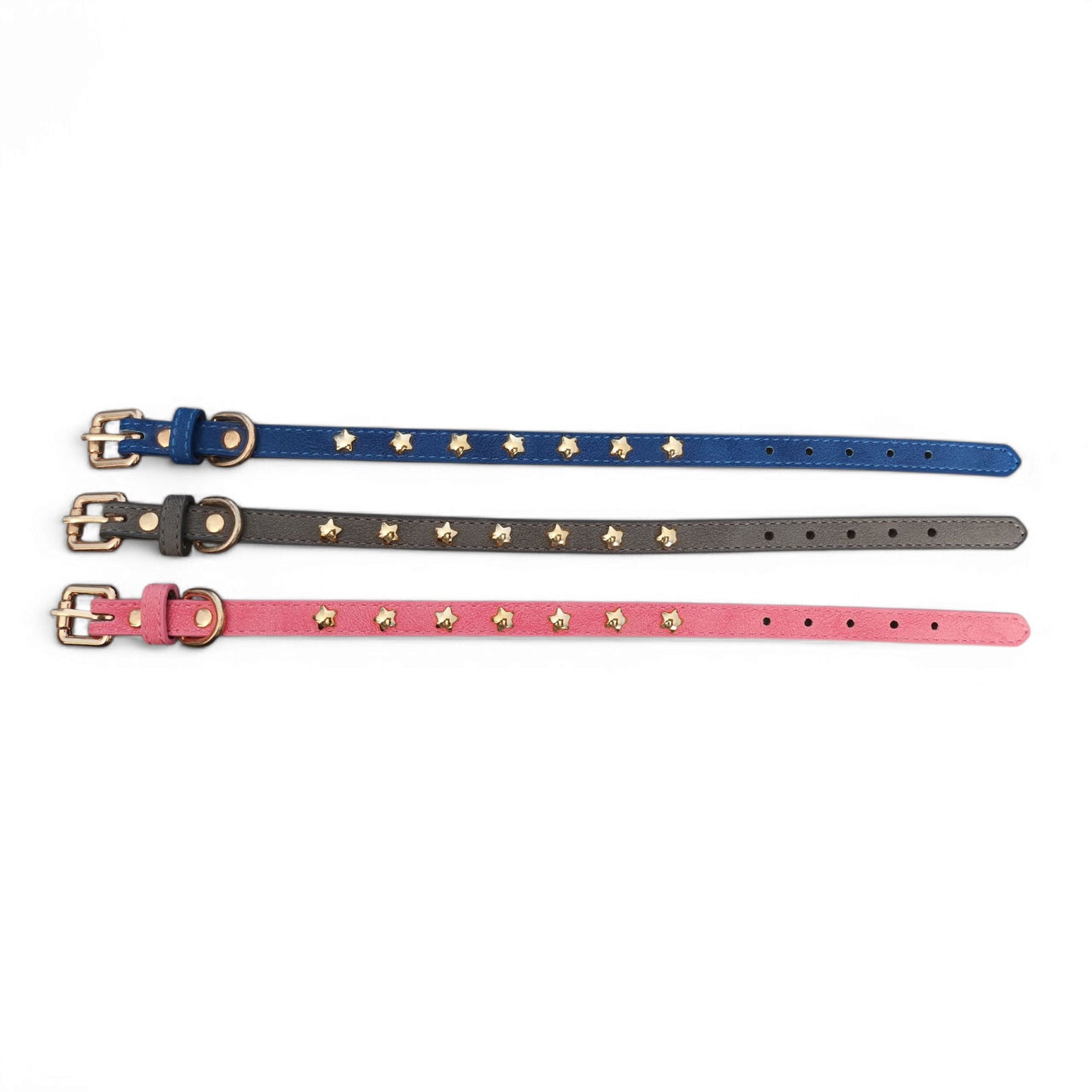 Collar con estrellas metálicas doradas