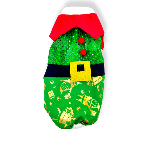 Traje navideño de duende macho