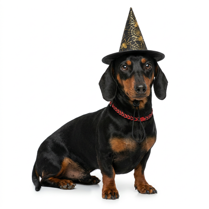 Max con sombrero de bruja