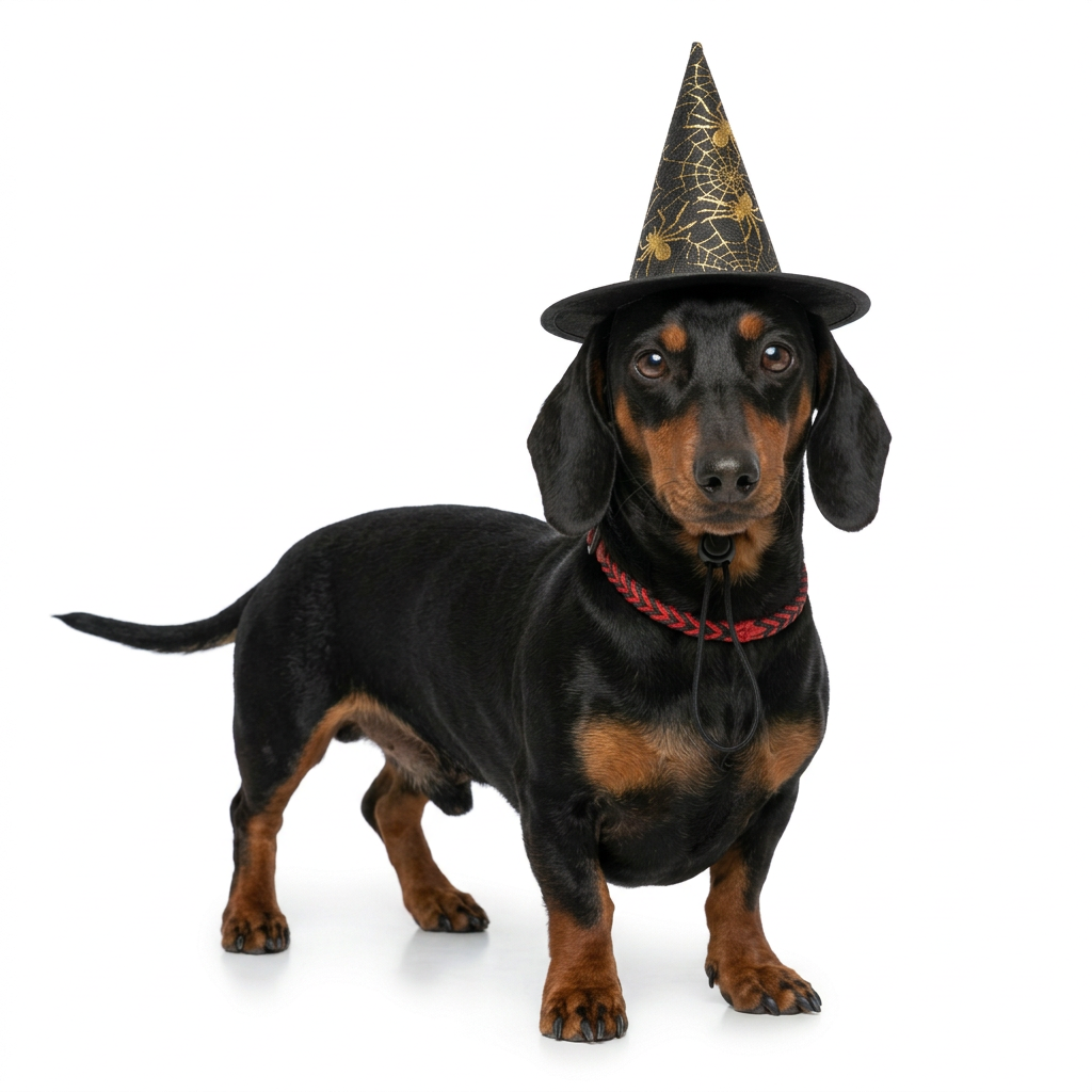 Max con sombrero de bruja, segunda pose